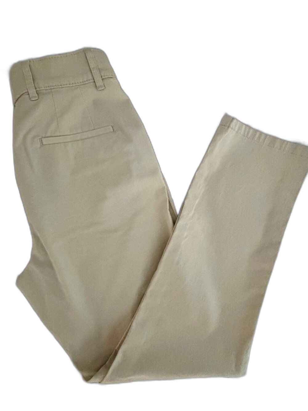 Worth Petite Khaki Chino Pants Size 2P Beige Straight Leg Workwear